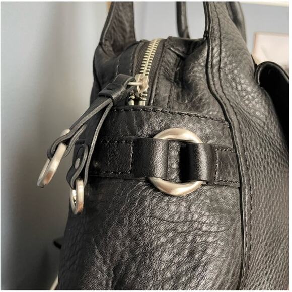 Cole Haan Village Black Pebbled Leather Satchel Handbag NWT Preppy Classic - Picture 11 of 14